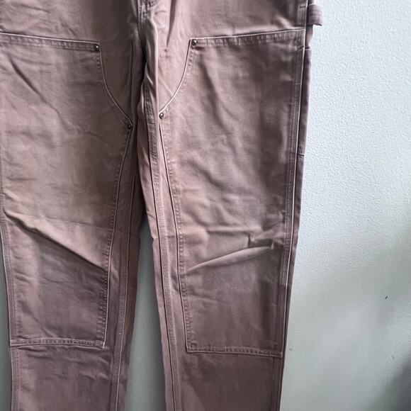 Carhartt B01 BRN Double Knee Canvas Work Pants Dungaree Fit 34x36 - Picture 3 of 7